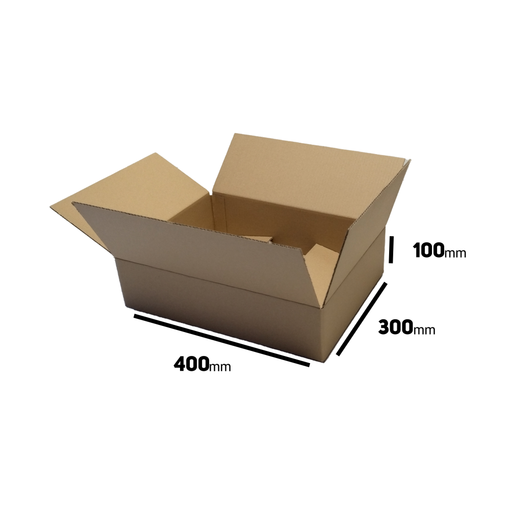Kartony klapowe 400x300x100 (100 szt.) fala B 432g/m2