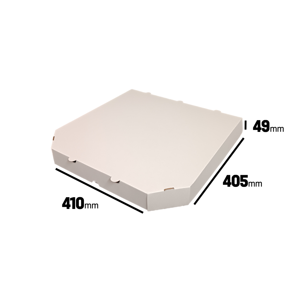 pudełko na pizzę 41x41 cm konstrukcja ze ściętymi rogami